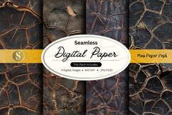 Seamless digital paper texture with autumn leaves pattern Product Image 1