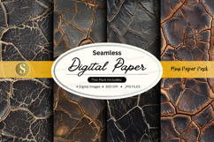 Seamless digital paper texture with gold foil pattern backgr Product Image 1
