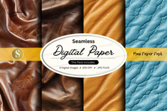 Seamless digital paper textures pack brown blue gold Product Image 1