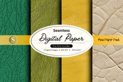 Seamless digital paper textures pack yellow green design Product Image 1