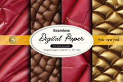 Seamless digital paper texture pack red gold mockup Product Image 1