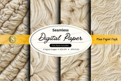 Seamless digital paper texture white gold minimalist backgro Product Image 1