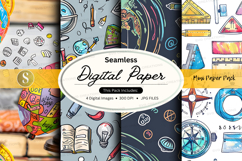 Seamless digital paper textures collection with creative des Product Image 1