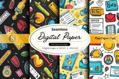 Seamless digital paper pack with office supplies and station Product Image 1