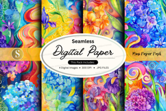 Colorful Seamless Digital Paper Patterns Abstract Background Product Image 1
