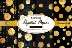 Seamless Gold Foil Digital Paper Texture Background with Ele Product Image 1