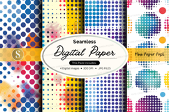 Seamless digital paper patterns collection with polka dots a Product Image 1