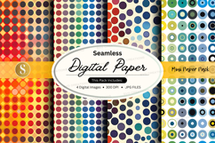 Seamless digital paper patterns with polka dots and circles Product Image 1