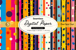 Seamless digital paper patterns polka dots colorful backgrou Product Image 1
