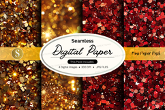 Seamless digital paper texture with festive glitter backgrou Product Image 1