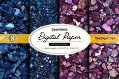 Seamless digital paper pack purple glitter texture backgroun Product Image 1