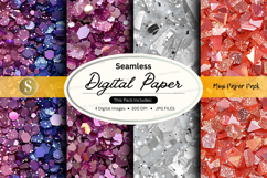 Seamless digital paper textures pack colorful watercolor bac Product Image 1