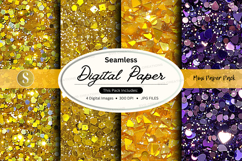 Seamless digital paper textures gold purple abstract backgro Product Image 1