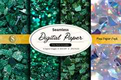 Seamless digital paper texture pack with glitter background Product Image 1