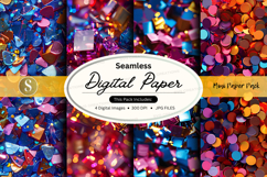 Seamless digital paper pack with vibrant watercolor textures Product Image 1