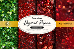 Seamless digital paper pack with glitter textures and patter Product Image 1