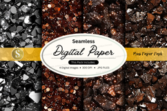 Seamless digital paper texture with gold foil mockup Product Image 1