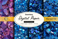 Seamless digital paper textures pack with metallic foil shin Product Image 1