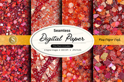 Seamless digital paper texture red glitter background design Product Image 1