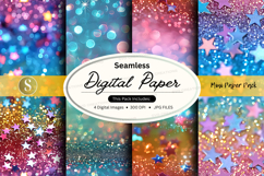 Seamless glitter digital paper background texture sparkle Product Image 1