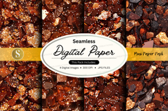 Seamless digital paper texture brown craft background mockup Product Image 1