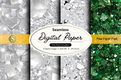 Seamless digital paper texture with grunge watercolor backgr Product Image 1