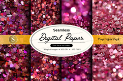 Seamless digital paper texture pink floral background Product Image 1