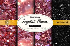 Seamless digital paper texture pack with glitter sparkle bac Product Image 1