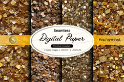 Seamless gold glitter digital paper texture background desig Product Image 1