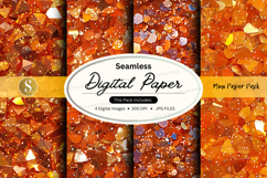 Seamless digital paper texture red glitter background design Product Image 1