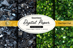 Seamless digital paper texture mockup with natural greenery Product Image 1