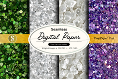 Seamless digital paper textures pack with floral and marble Product Image 1