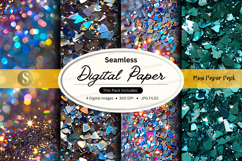 Seamless digital paper pack with glitter textures and patter Product Image 1