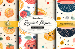 Seamless digital paper patterns colorful backgrounds design Product Image 1