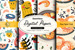 Seamless digital paper textures with cute patterns and paste Product Image 1