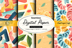 Seamless digital paper pack with pastel swirls and textures Product Image 1