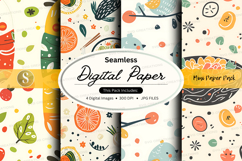 Seamless digital paper textures floral summer patterns Product Image 1