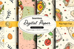 Seamless digital paper patterns vintage floral print design Product Image 1