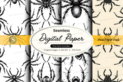 Seamless spider web digital paper pack vintage texture backg Product Image 1