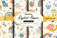 Seamless digital paper pack floral pastel patterns design Product Image 1