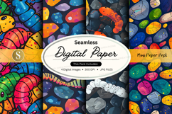 Seamless digital paper patterns colorful abstract background Product Image 1