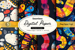 Seamless digital paper patterns colorful abstract background Product Image 1