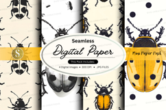 Seamless bug digital paper texture background pattern Product Image 1