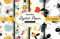 Seamless insect digital paper texture background Product Image 1