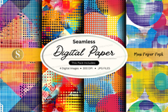 Colorful seamless digital paper patterns background textures Product Image 1
