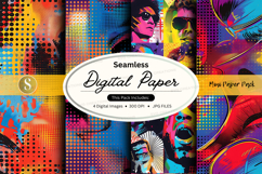 Seamless digital paper pack with vibrant abstract patterns Product Image 1