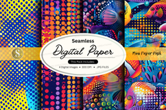 Seamless digital paper patterns colorful abstract background Product Image 1