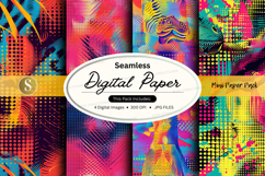 Seamless digital paper pack colorful abstract textures desig Product Image 1