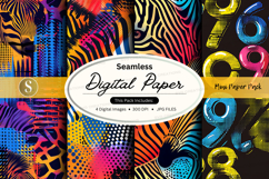 Seamless digital paper textures vibrant colorful backgrounds Product Image 1