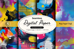 Seamless digital paper patterns colorful textures background Product Image 1